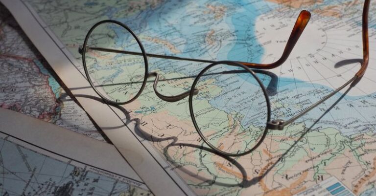 Topographic Map - Eyeglasses on Map