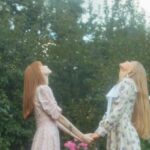 Wild Plants - Women Standing Grass Looking Up at the Sky